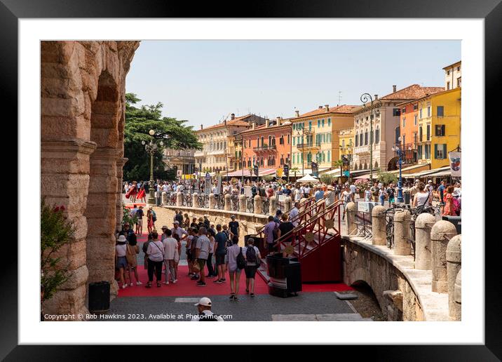 Verona old town Framed Mounted Print by Rob Hawkins