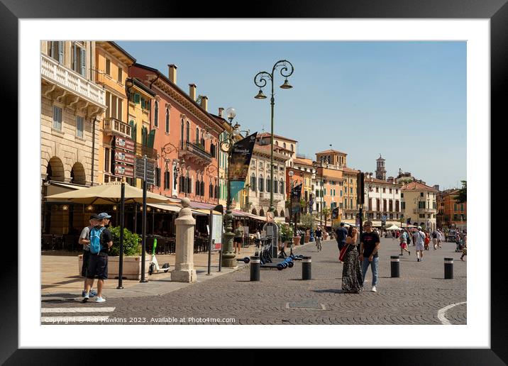 Verona old town cityscape Framed Mounted Print by Rob Hawkins