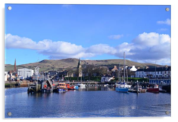 Girvan harbour, South Ayrshire Acrylic by Allan Durward Photography