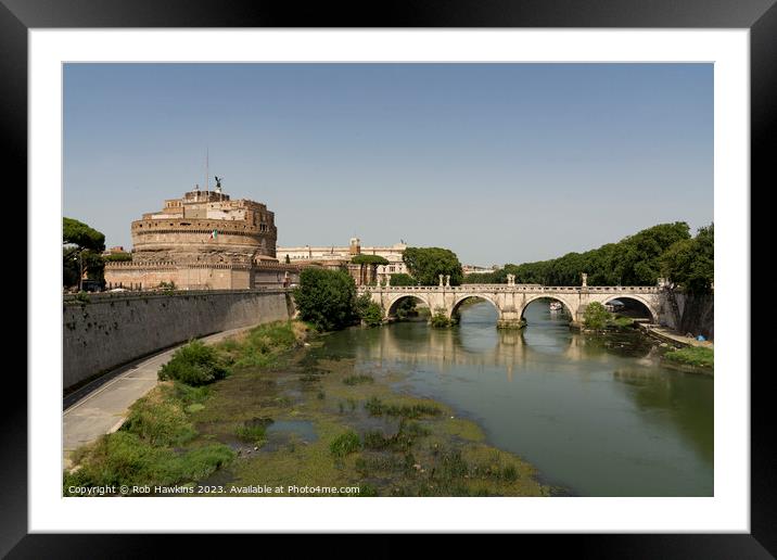 Castel Saint'Angelo on the Tiber  Framed Mounted Print by Rob Hawkins