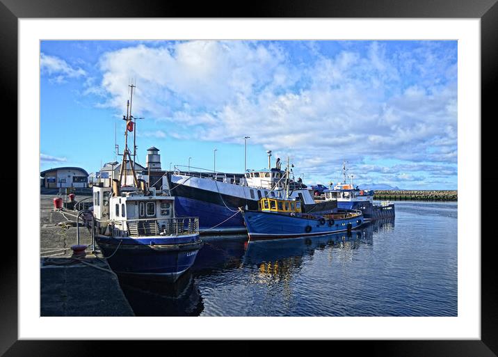 Fishing boats at Girvan harbour Framed Mounted Print by Allan Durward Photography