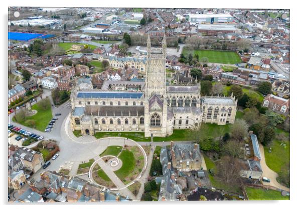 Gloucester Cathedral Acrylic by Apollo Aerial Photography