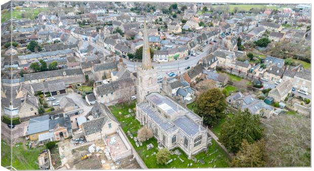 St Lawrence Church Lechlade Canvas Print by Apollo Aerial Photography