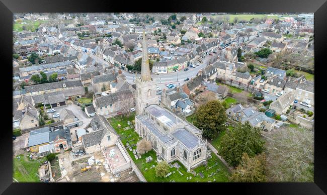 St Lawrence Church Lechlade Framed Print by Apollo Aerial Photography