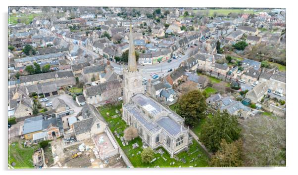St Lawrence Church Lechlade Acrylic by Apollo Aerial Photography