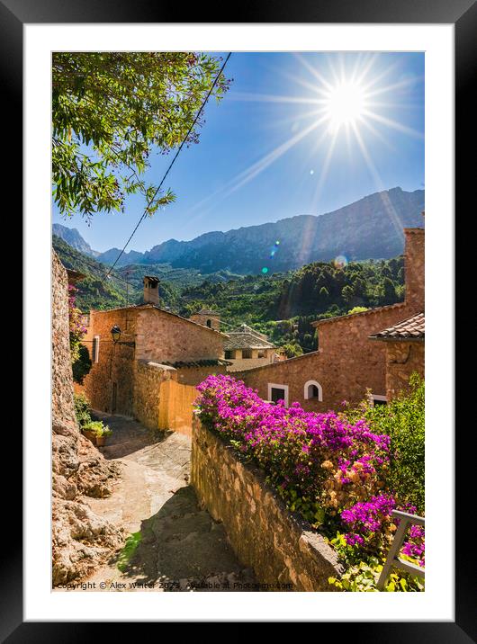 Fornalutx in Mallorca Framed Mounted Print by Alex Winter