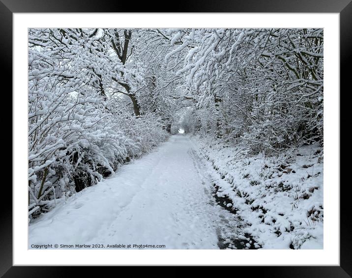 Winter wonderland in South Shropshire Framed Mounted Print by Simon Marlow