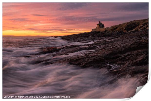 Serenity at Howick Bathing House Print by Northern Wild