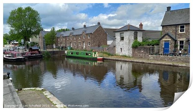 Brecon canal basin  Print by Les Schofield