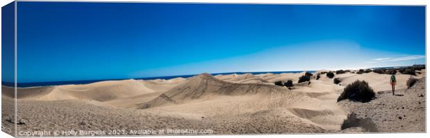 'Eternal Sunsets of Maspalomas Dunes' Canvas Print by Holly Burgess