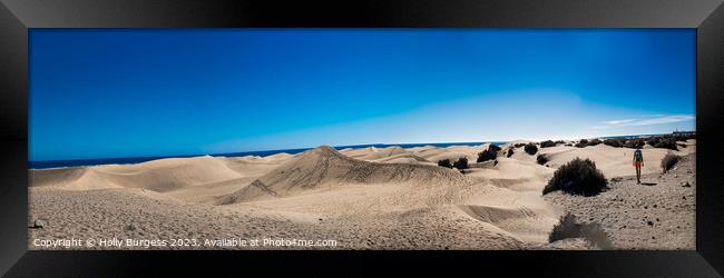 'Eternal Sunsets of Maspalomas Dunes' Framed Print by Holly Burgess