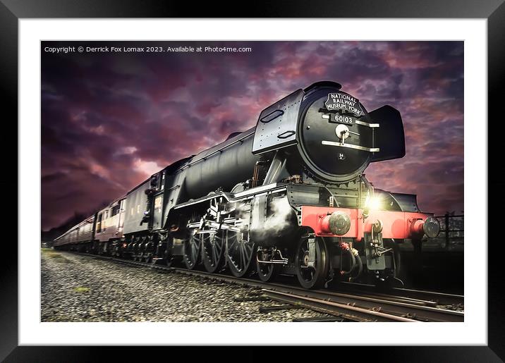The flying scotsman Framed Mounted Print by Derrick Fox Lomax