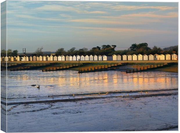 Sunrise over the prom in Brightlingsea essex  Canvas Print by Tony lopez