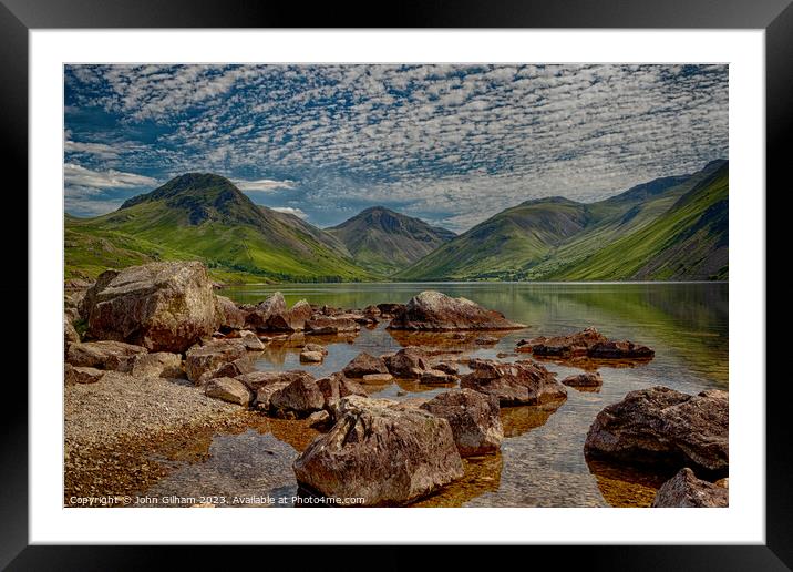 Wast Water The Lake District Cumbria UK Framed Mounted Print by John Gilham