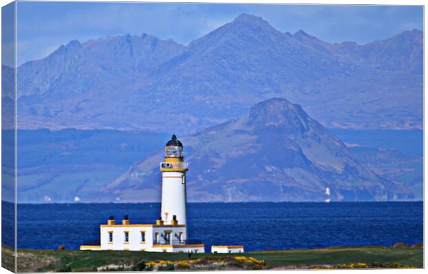Lighthouses at Turnberry and Holy Isle Canvas Print by Allan Durward Photography