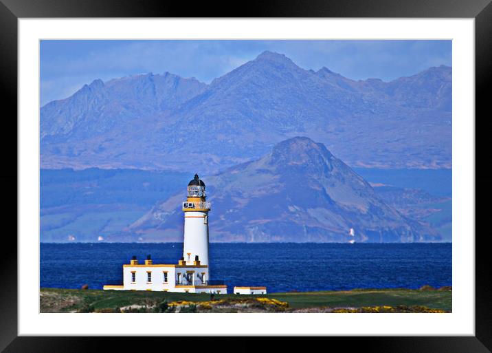 Lighthouses at Turnberry and Holy Isle Framed Mounted Print by Allan Durward Photography