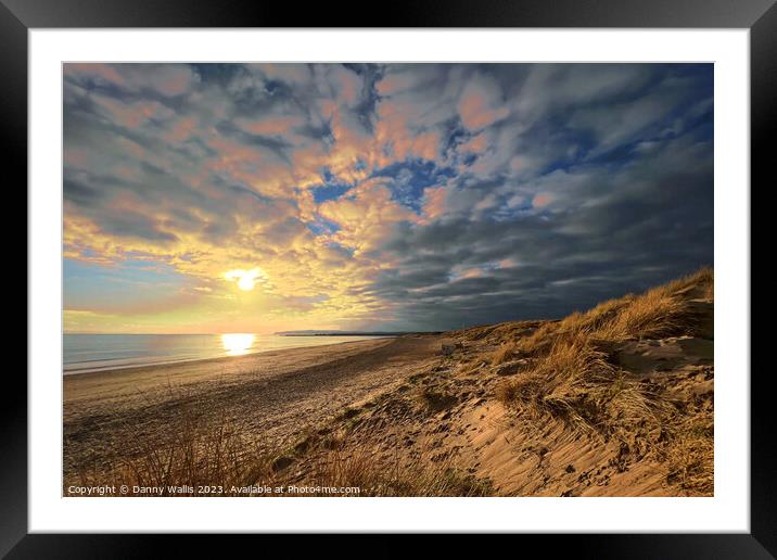 Camber Sands: A Dramatic Sunset Framed Mounted Print by Danny Wallis