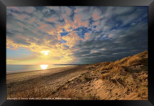 Camber Sands: A Dramatic Sunset Framed Print by Danny Wallis