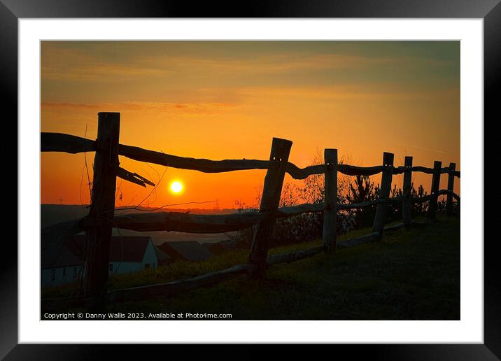 Sunset In Kent Framed Mounted Print by Danny Wallis