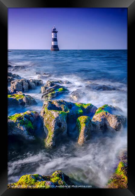 Trwyn Du Lighthouse - Anglesey North Wales  Framed Print by Darren Wilkes