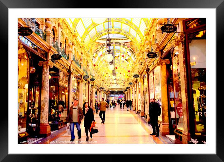 County Arcade, Leeds. Framed Mounted Print by john hill