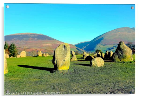 Castlerigg Stone Circle, Cunbria. Acrylic by john hill
