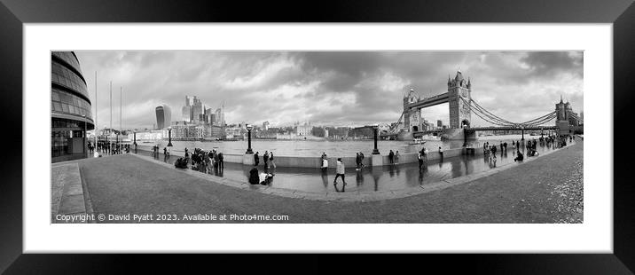 London City Life Panorama  Framed Mounted Print by David Pyatt