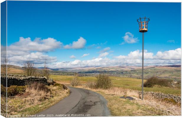 Jubilee Beacon at Bail Hill, Mickleton, Teesdale Canvas Print by Richard Laidler