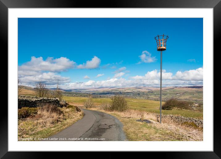 Jubilee Beacon at Bail Hill, Mickleton, Teesdale Framed Mounted Print by Richard Laidler