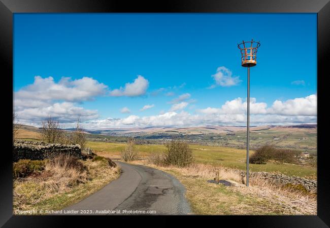 Jubilee Beacon at Bail Hill, Mickleton, Teesdale Framed Print by Richard Laidler
