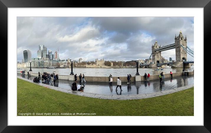London Life Panorama Framed Mounted Print by David Pyatt