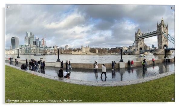 London Life Panorama Acrylic by David Pyatt