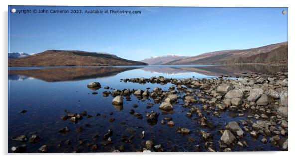 Loch Arkaig. Acrylic by John Cameron