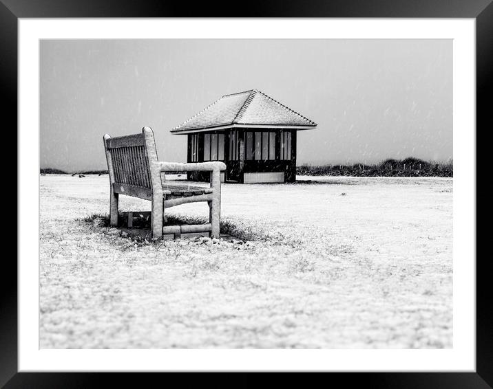 Snow day - Hunstanton 9/3/23 Framed Mounted Print by Gary Pearson