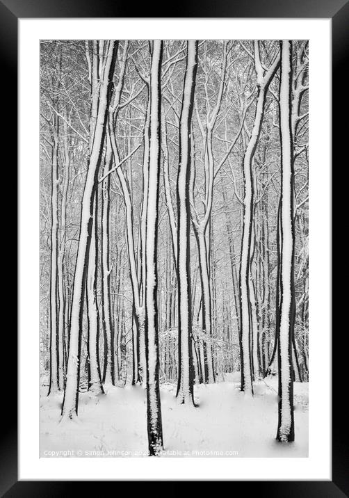 woodland Patterns  Framed Mounted Print by Simon Johnson