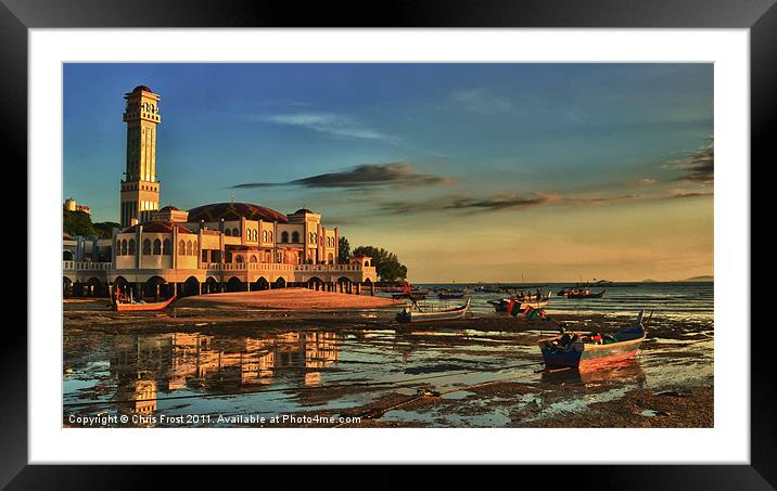 Floating Mosque Framed Mounted Print by Chris Frost