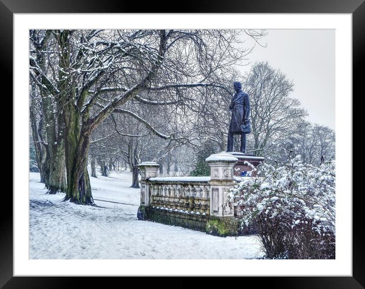 Joseph Locke Statue, Barnsley Framed Mounted Print by Darren Galpin