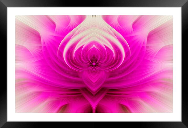 Symmetrical Abstract Twirl Art Effect Framed Mounted Print by Antonio Ribeiro