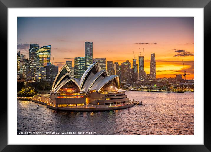Sydney Opera House Framed Mounted Print by Chris North
