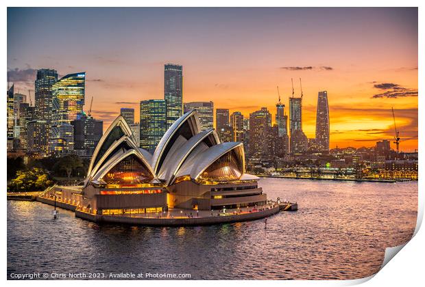 Sydney Opera House Print by Chris North