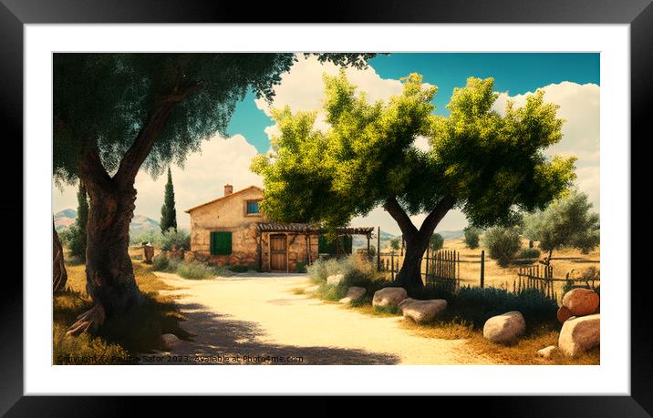 Tuscany landscape Framed Mounted Print by Paulina Sator