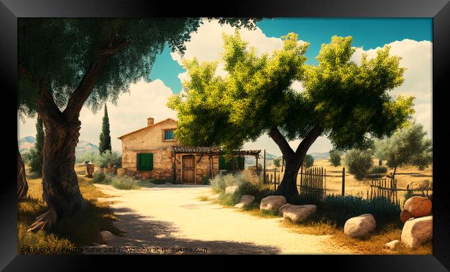 Tuscany landscape Framed Print by Paulina Sator