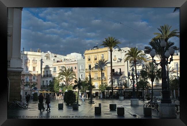 The San Juan de Dios square in Cadiz, Spain Framed Print by Alexandra Lavizzari