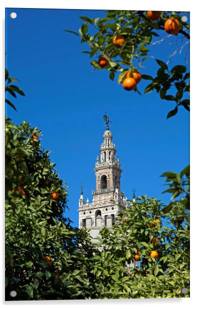 La Giralda in Seville  Acrylic by Alexandra Lavizzari