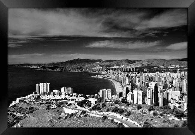 Benidorm Skyline Cityscape Costa Blanca Spain Framed Print by Andy Evans Photos