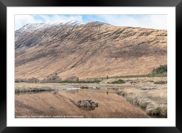 The meeting point of River Etive and the Loch Etive in the Highlands, Scotland Framed Mounted Print by Dave Collins