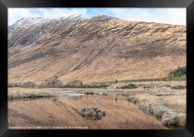 The meeting point of River Etive and the Loch Etive in the Highlands, Scotland Framed Print by Dave Collins