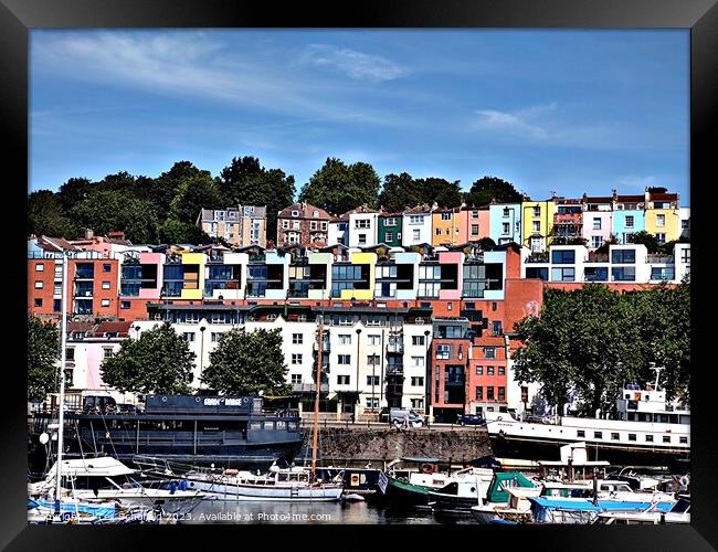 Vibrant Bristol Waterfront Framed Print by Les Schofield