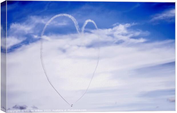 Love in the Sky Canvas Print by Darren Wilkes