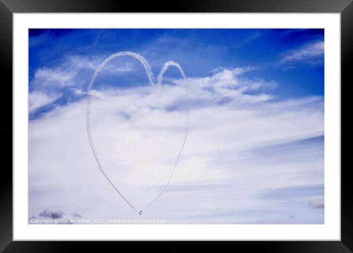 Love in the Sky Framed Mounted Print by Darren Wilkes